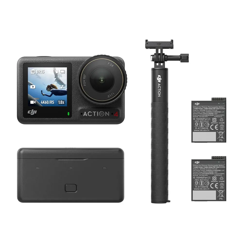 Câmera de Ação DJI Osmo Action 4 Adventure Combo BR - DJI208