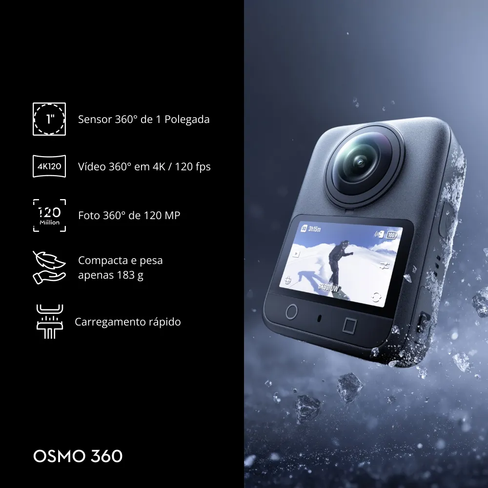Câmera de Ação DJI Osmo 360 Standard Combo BR - DJI214 - Imagem 6