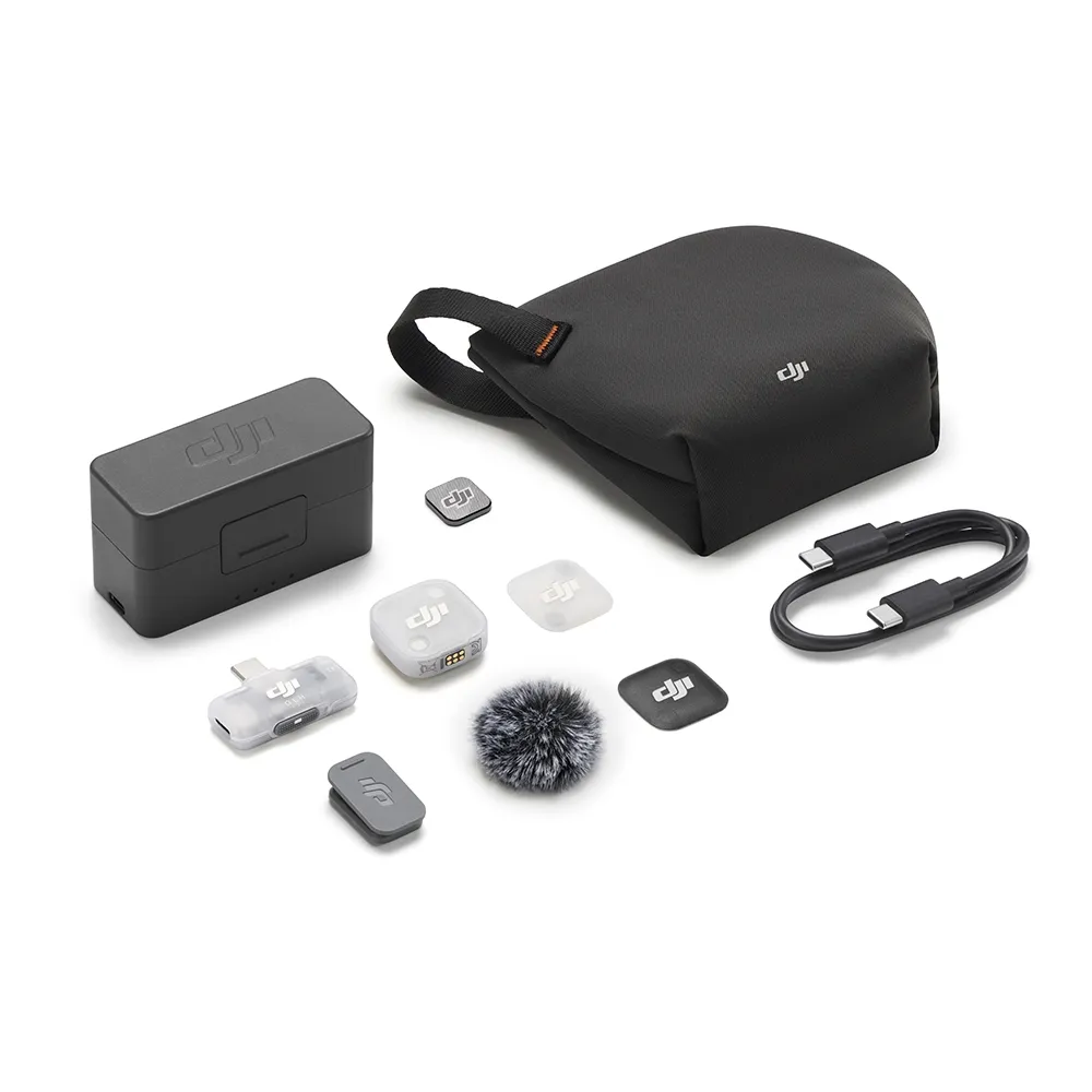 Microfone DJI Mic Mini 2 (1 TX Microfone + 1 RX Receptor para smartphones + 1 Case de carregamento) BR - DJI144