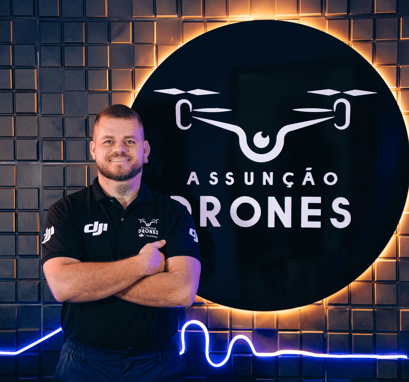 Equipe de atendimento da Assunção Drones